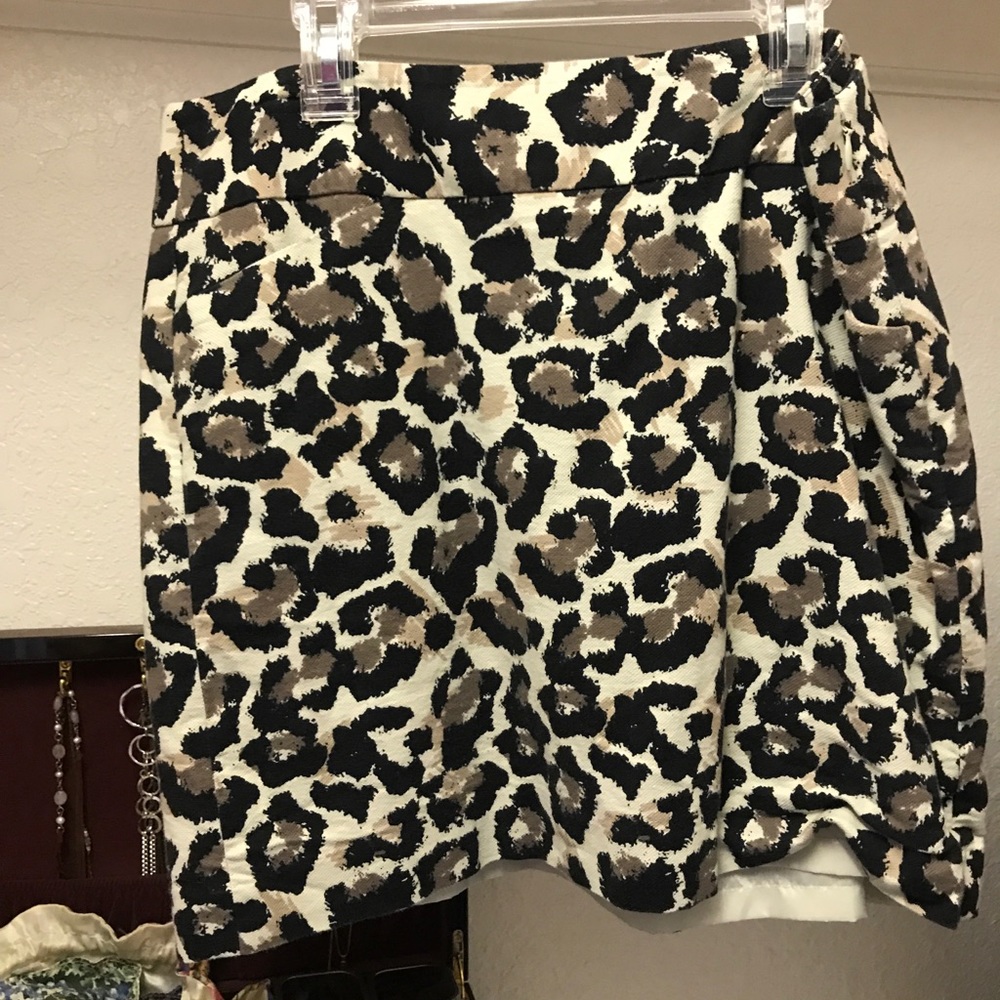 Loft leopard print skirt